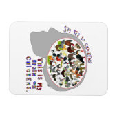 Magnet Flexible Cerveau Sur Les Poulets (Horizontal)