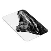 Magnet Flexible Cervin noir et blanc face nord (Côté Droit)