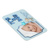 Magnet Flexible C'est un garçon avec photo, information et bébé ou (Côté Droit)