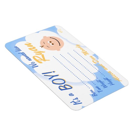 Magnet Flexible C'est un petit garçon, un aimant Customisé Faire-p (Côté Droit)