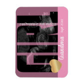 Magnet Flexible C'est une fille Faire-part - Sonogramme avec do-it (Vertical)