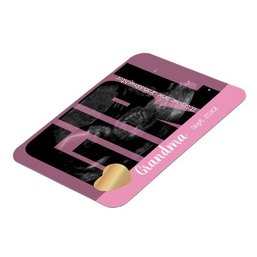 Magnet Flexible C'est une fille Faire-part - Sonogramme avec do-it (Côté Gauche)