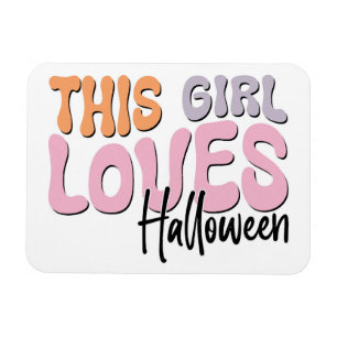 Magnet Flexible Cette fille adore Halloween