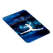 Magnet Flexible Cette Fille Aime La Gymnastique Noir, Bleu, Blanc (Côté Droit)