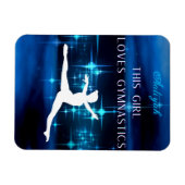 Magnet Flexible Cette Fille Aime La Gymnastique Noir, Bleu, Blanc (Horizontal)