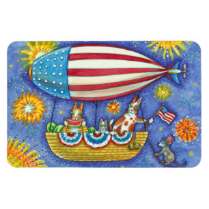 MAGNET FLEXIBLE CHAÎNES ET SOURIS HISS N'FITZ EN 4 JUILLET ZEPPELI