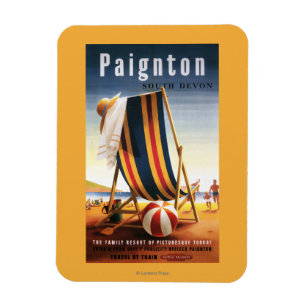 Magnet Flexible Chaise de plage de chemins de fer et affiche