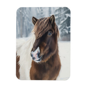 Magnet Flexible Chaleur hivernale – Aimant à eau-forte de cheval i