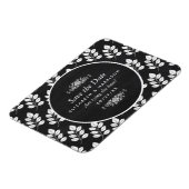 Magnet Flexible Chalkboard Floral Leaf Wedding Enregistrer La Date (Côté Gauche)