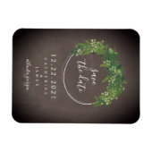 Magnet Flexible Chalkboard Inspiré Botanique Enregistrer La Date (Horizontal)