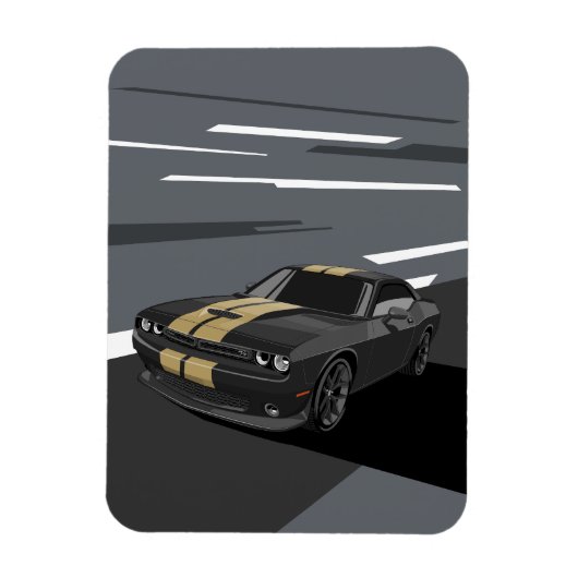 Magnet Flexible Challenger Noir (Vertical)