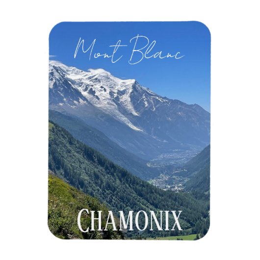 Magnet Flexible Chamonix, Mont-Blanc, Alpes françaises, Aimant d'é (Vertical)