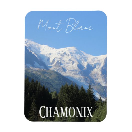Magnet Flexible Chamonix, Mont Blanc, Alpes françaises, été (Vertical)