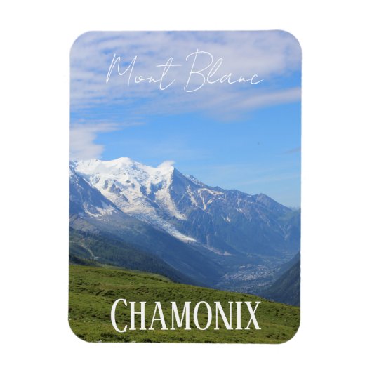 Magnet Flexible Chamonix, Mont Blanc, Alpes françaises, été (Vertical)