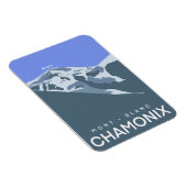 Magnet Flexible Chamonix, Mont-Blanc, numériquement dessiné, souve (Côté Droit)