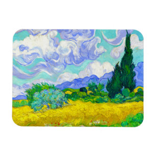 Magnet Flexible Champ de blé avec Cyprès par Vincent Van Gogh