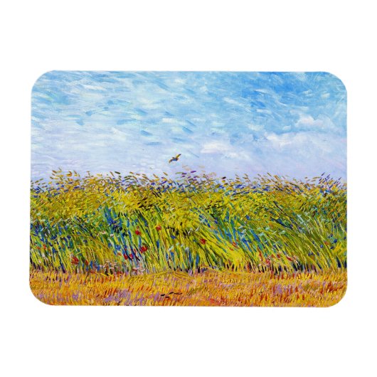 Magnet Flexible Champ de blé avec une marque par Vincent Van Gogh (Horizontal)