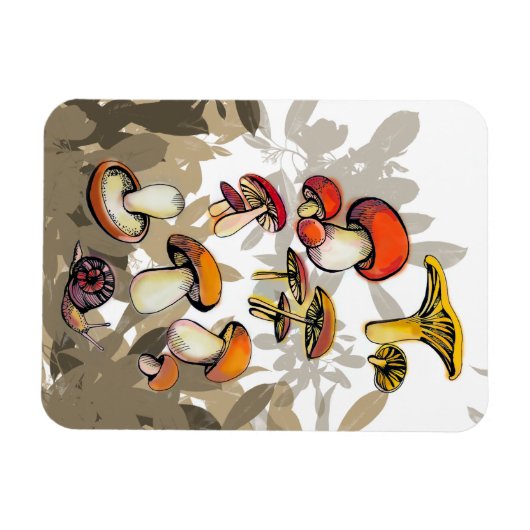 Magnet Flexible champignons sauvages (Horizontal)