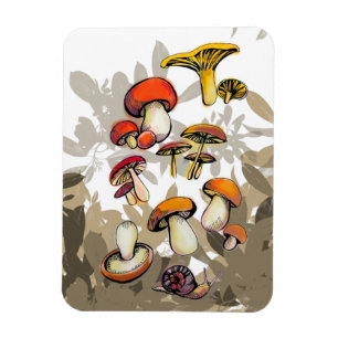 Magnet Flexible champignons sauvages