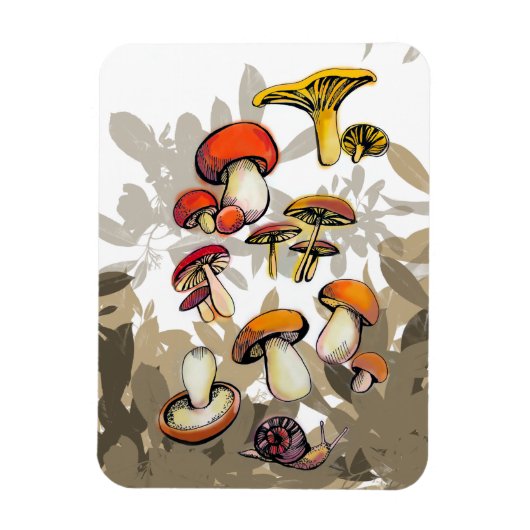 Magnet Flexible champignons sauvages (Vertical)