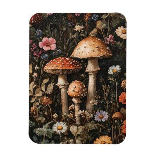 Magnet Flexible Champignons Whimsical et Fleurs sauvages Flexible (Vertical)