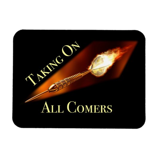 Magnet Flexible Champion des fléchettes sur tous les arrivants (Horizontal)