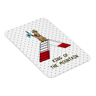 Magnet Flexible Champion roi du chien de montagne agilité drôle