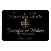 Magnet Flexible Chandeliers d'or Black Posh Wedding Enregistrer la (Horizontal)