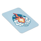 Magnet Flexible Changement du froid, Feu de foi - Chrétien motivat (Côté Droit)