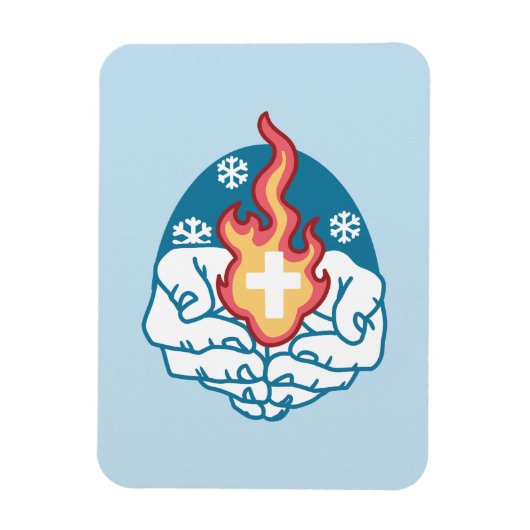 Magnet Flexible Changement du froid, Feu de foi - Chrétien motivat (Vertical)