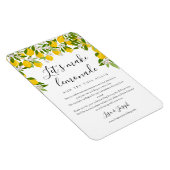 Magnet Flexible Changer la date de mariage reporté verdure citrons (Côté Droit)