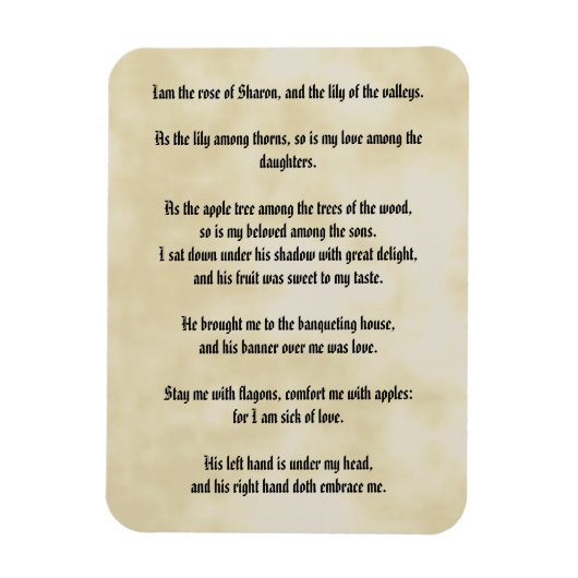 Magnet Flexible Chanson de Salomon (Vertical)