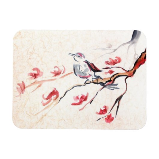 Magnet Flexible Chanter Arrière - plan d'oiseaux (Horizontal)