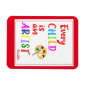 Magnet Flexible Chaque enfant est une citation artistique (Horizontal)