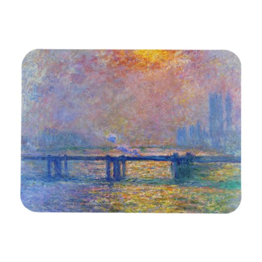 Magnet Flexible Charing Cross Bridge, La Tamise, Claude Monet (Horizontal)