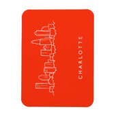 Magnet Flexible Charlotte, North Carolina City Skyline (Vertical)