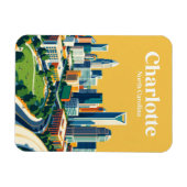 Magnet Flexible Charlotte Skyline États-Unis (Horizontal)