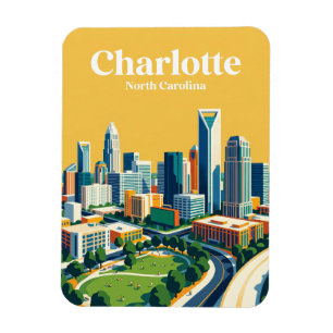 Magnet Flexible Charlotte Skyline États-Unis