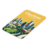 Magnet Flexible Charlotte Skyline États-Unis (Côté Gauche)