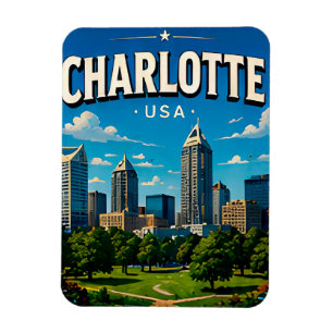 Magnet Flexible Charlotte Uptown Skyline