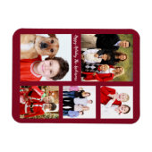 Magnet Flexible Charming Holiday Famille Photo Collage Monogramme (Horizontal)