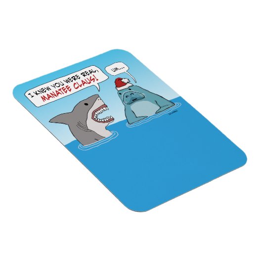 Magnet Flexible Charny Shark et Manatee Claus Noël (Côté Droit)