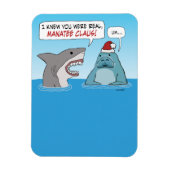 Magnet Flexible Charny Shark et Manatee Claus Noël (Vertical)