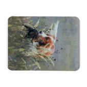 Magnet Flexible Chasse avec Epagneul Breton (Horizontal)