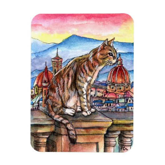 Magnet Flexible Chat à Florence (Vertical)