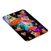 Magnet Flexible Chat à pizza de l'espace amusant (Côté Droit)