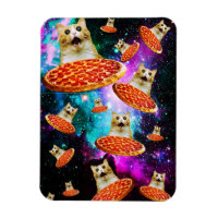 Chat à pizza de l'espace amusant