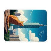 Magnet Flexible Chat à Taipei 101 Taïwan (Horizontal)