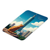 Magnet Flexible Chat à Taipei 101 Taïwan (Côté Gauche)