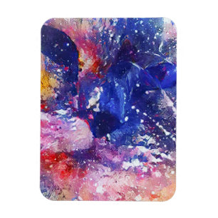 Magnet Flexible Chat Abstrait cosmique Dreamscape